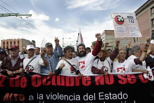 Protesta por 2 de octubre. Foto Yazmín Ortega / archivo La Jornada