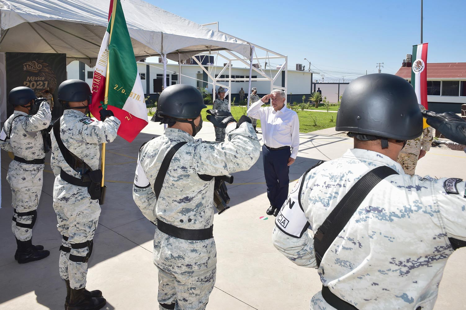 AMLO inaugura cuartel de la GN en Mexicali. Foto Presidencia