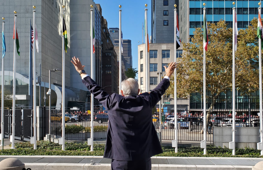 López Obrador ante la ONU. Foto tomada de @lopezobrador_