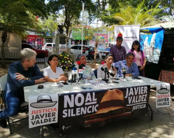Rueda de prensa en Culiacán Sinaloa tras seis años de impunidad de asesinato del periodista Javier Valdez.