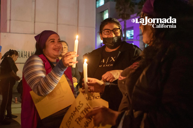 Vigilia en Tijuana contra la violencia de género