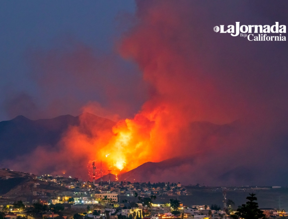 Incendio forestal Ensenada