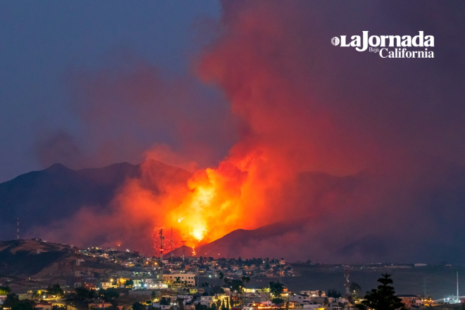 Incendio forestal Ensenada