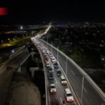 Congestionamiento vial sobre el Viaducto Elevado de Tijuana.